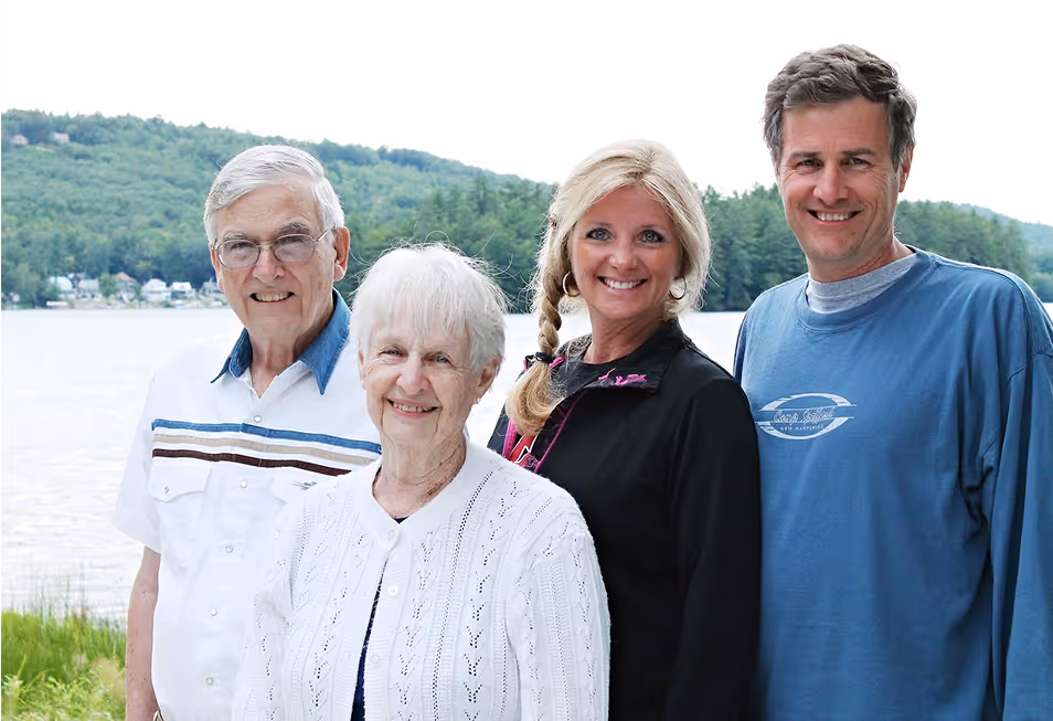 Mark Suerth with his wife and children, showing strong family values and community commitment.