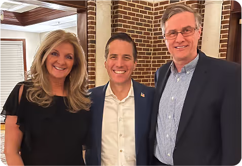 Mark Burrel Photo with wife and his friend