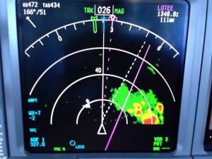 Le radar météo embarqué dans les avions leur donne la position des nuages et l'intensité des turbulences qu'ils contiennent... ils sont donc évitables !