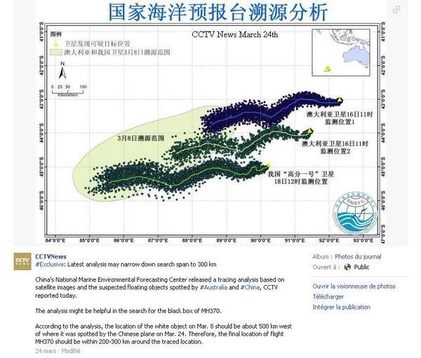 Si les débris sont bien ceux du MH370, leur dérive inverse permet de situer le crash