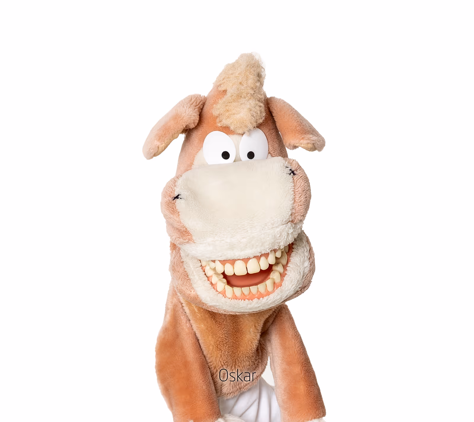 HAndpuppe Oscar mit großen Zähnen