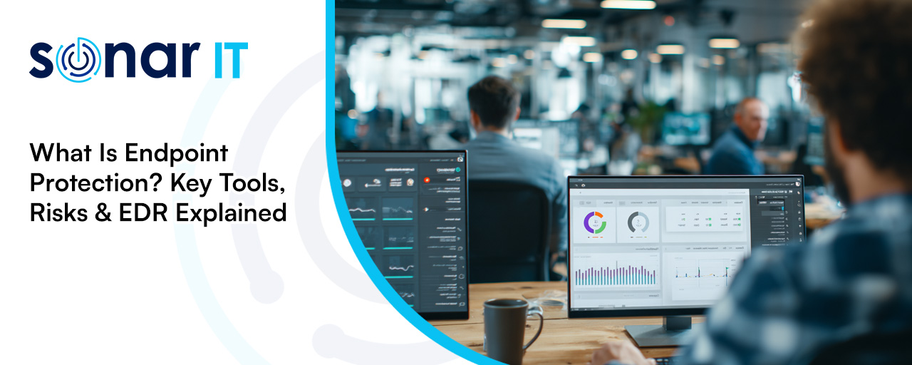 IT security agent working on his powerhouse software. 