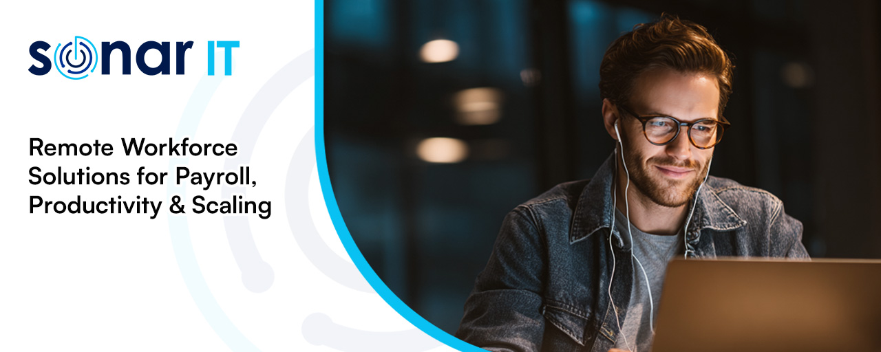 IT security agent working on his powerhouse software. 