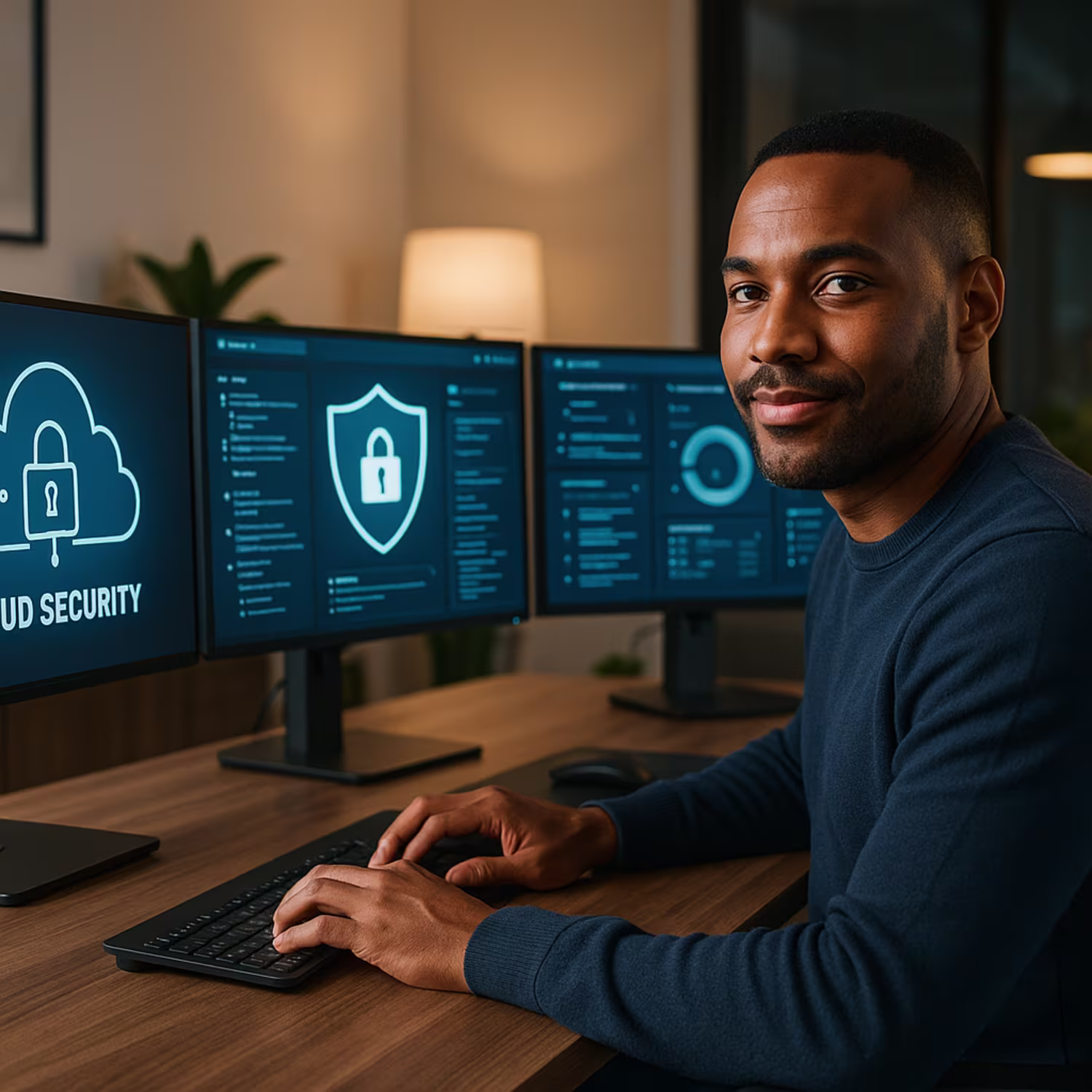 IT professional navigating cloud security basics