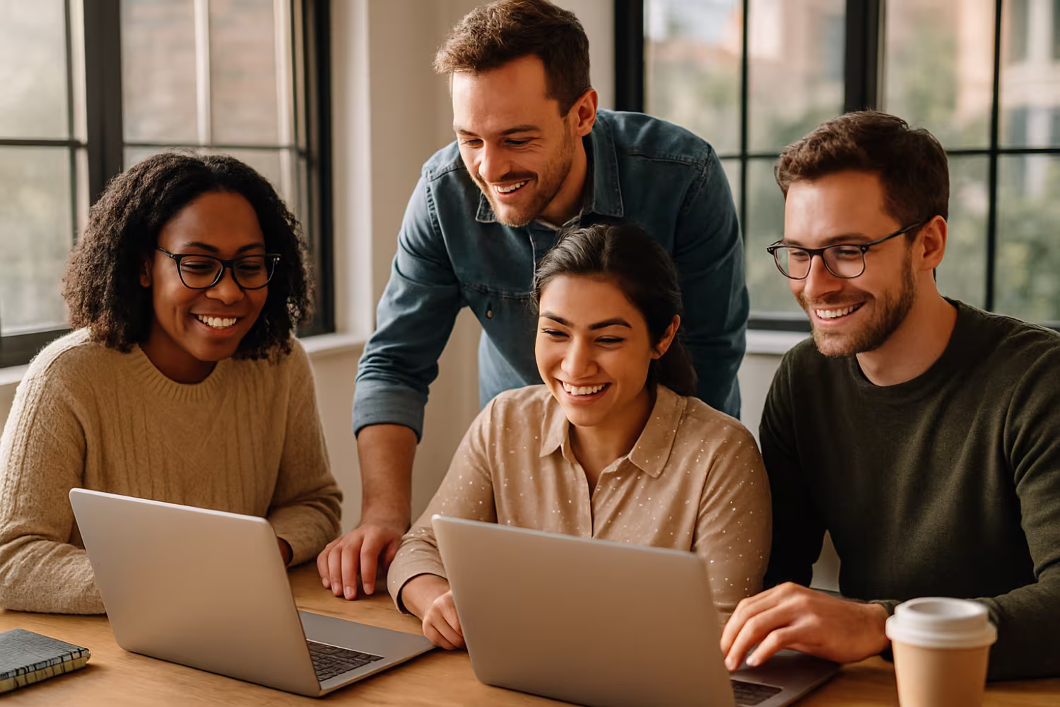 Diverse team enjoying managed IT services