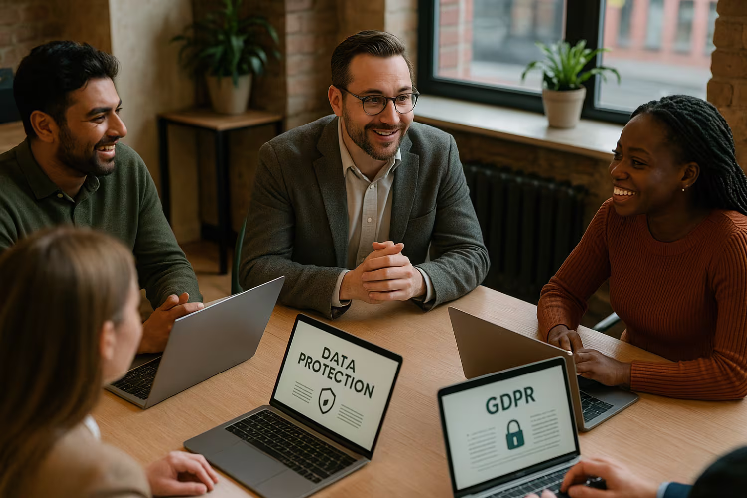 Data protection consultants in meeting