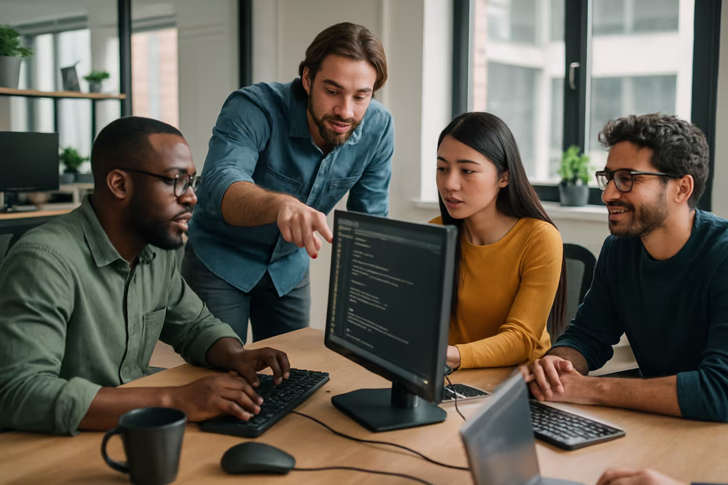 IT professionals executing business continuity plan