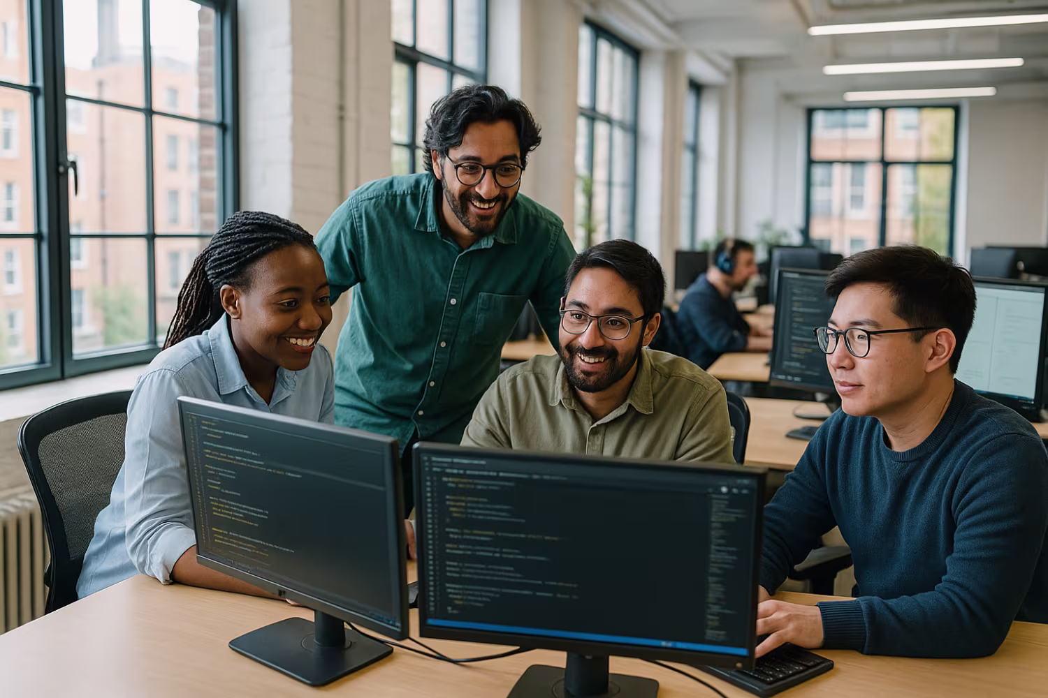 Diverse IT team implementing optimisation strategy