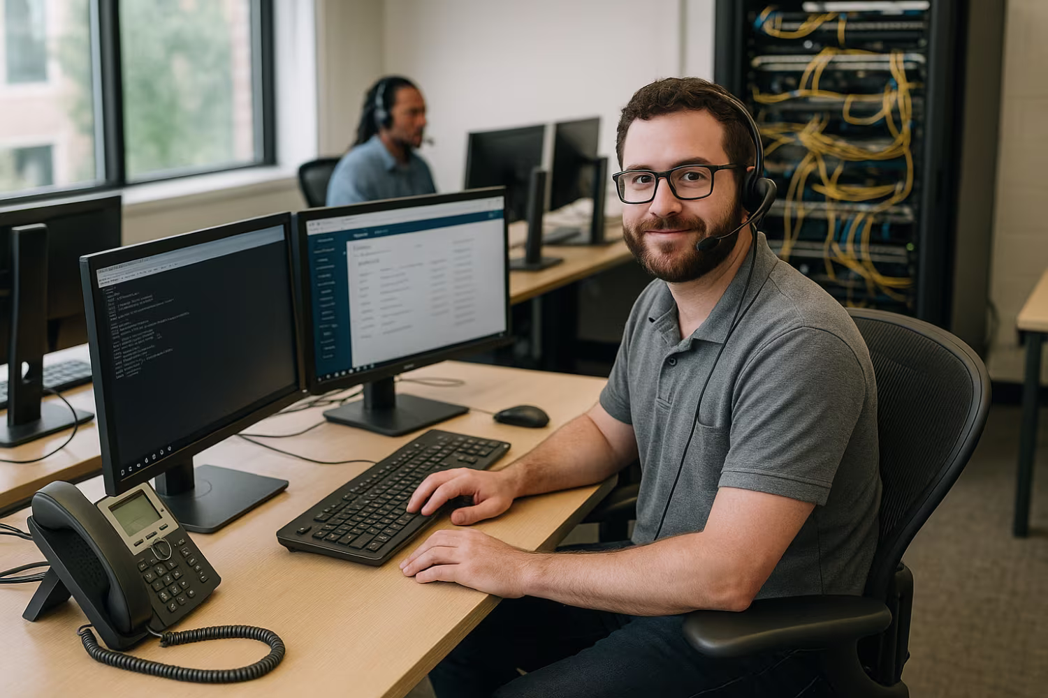 Outsourced IT support workspace view