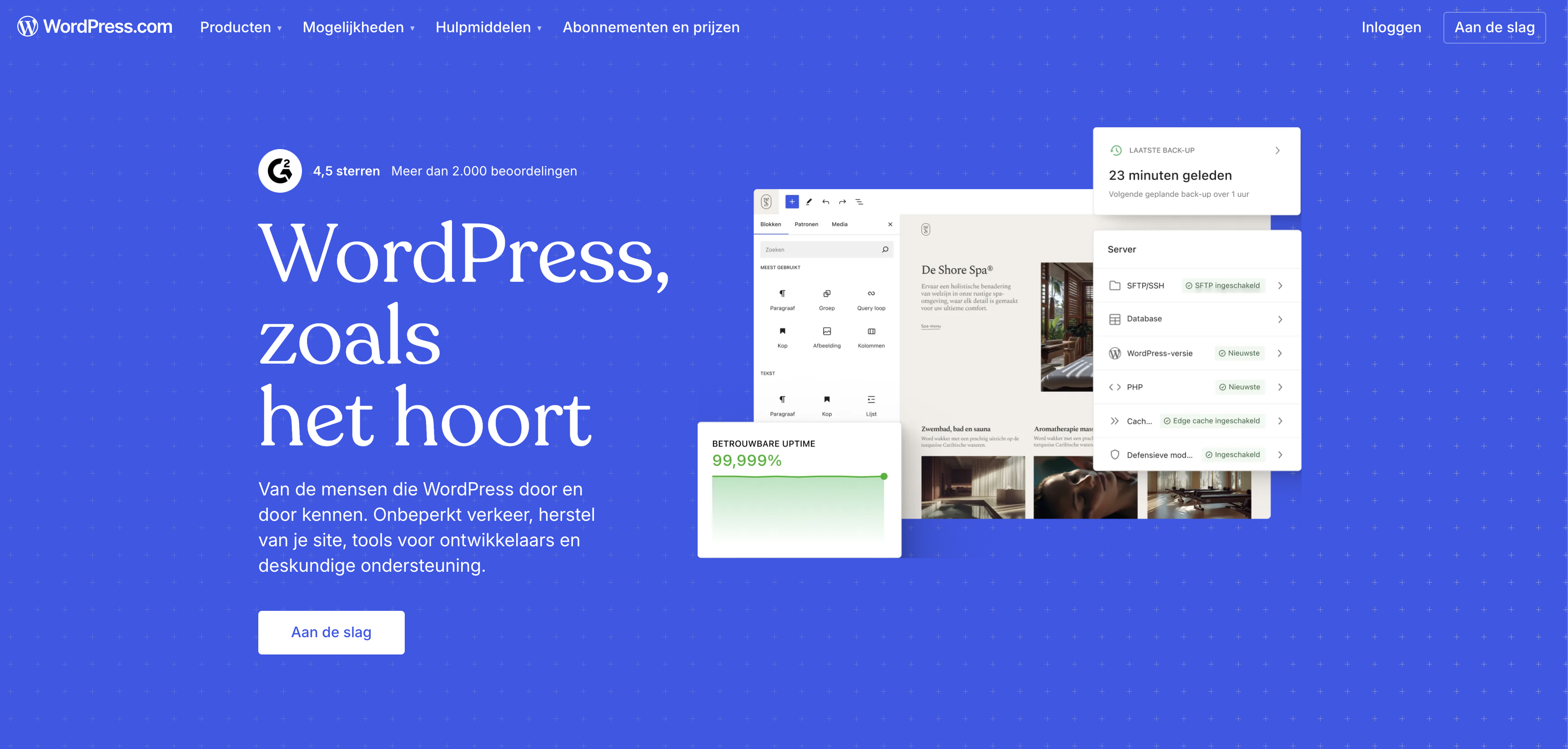 Wordpress website screenshot