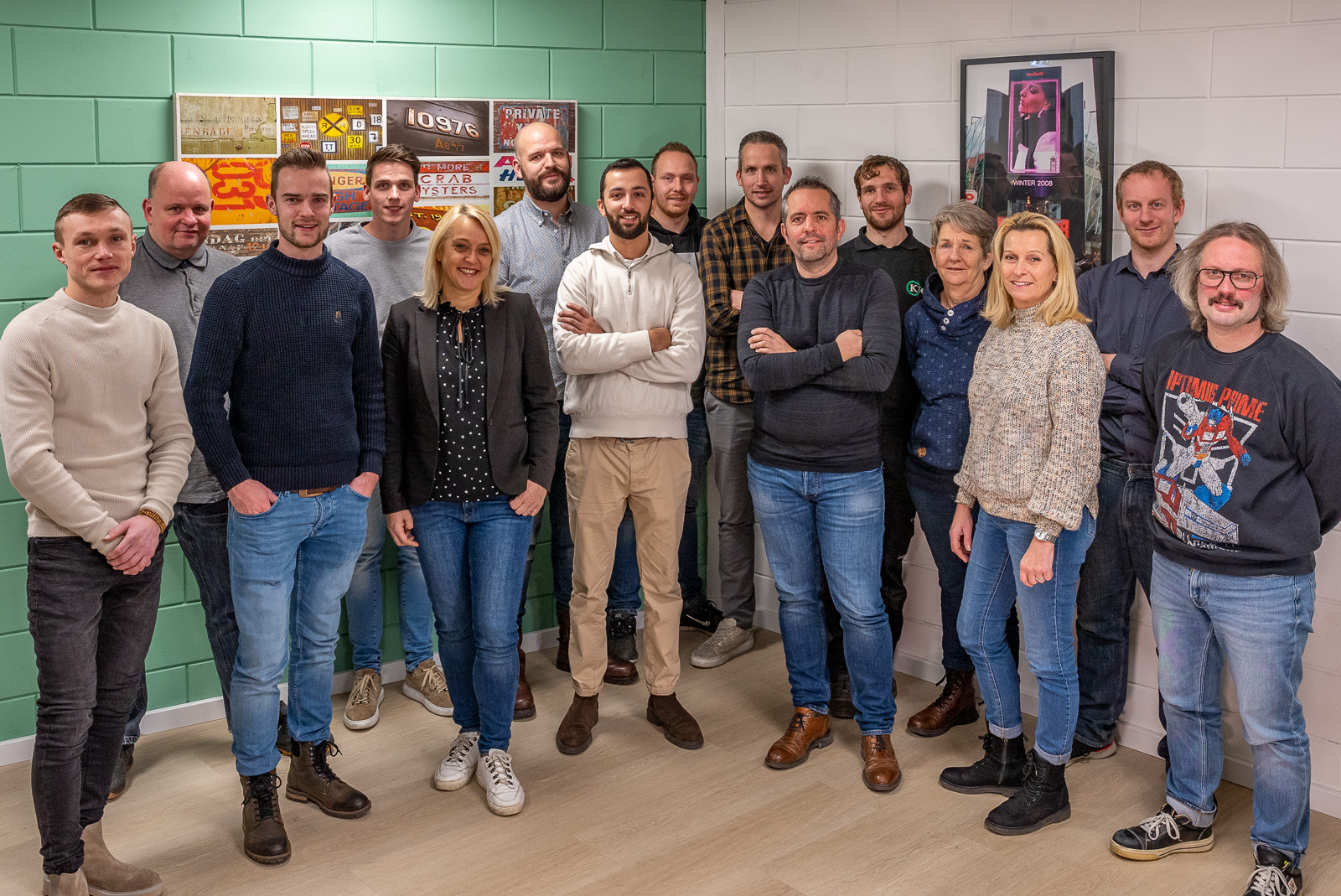 Een deel van ons team in Nederland.