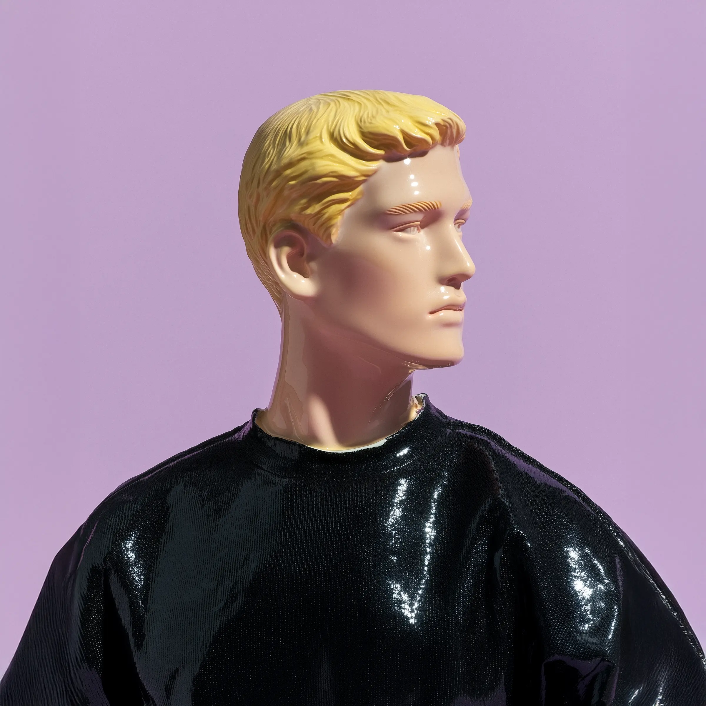 OWWO branded portrait of Jaime Fernandez, styled as a porcelain figurine.