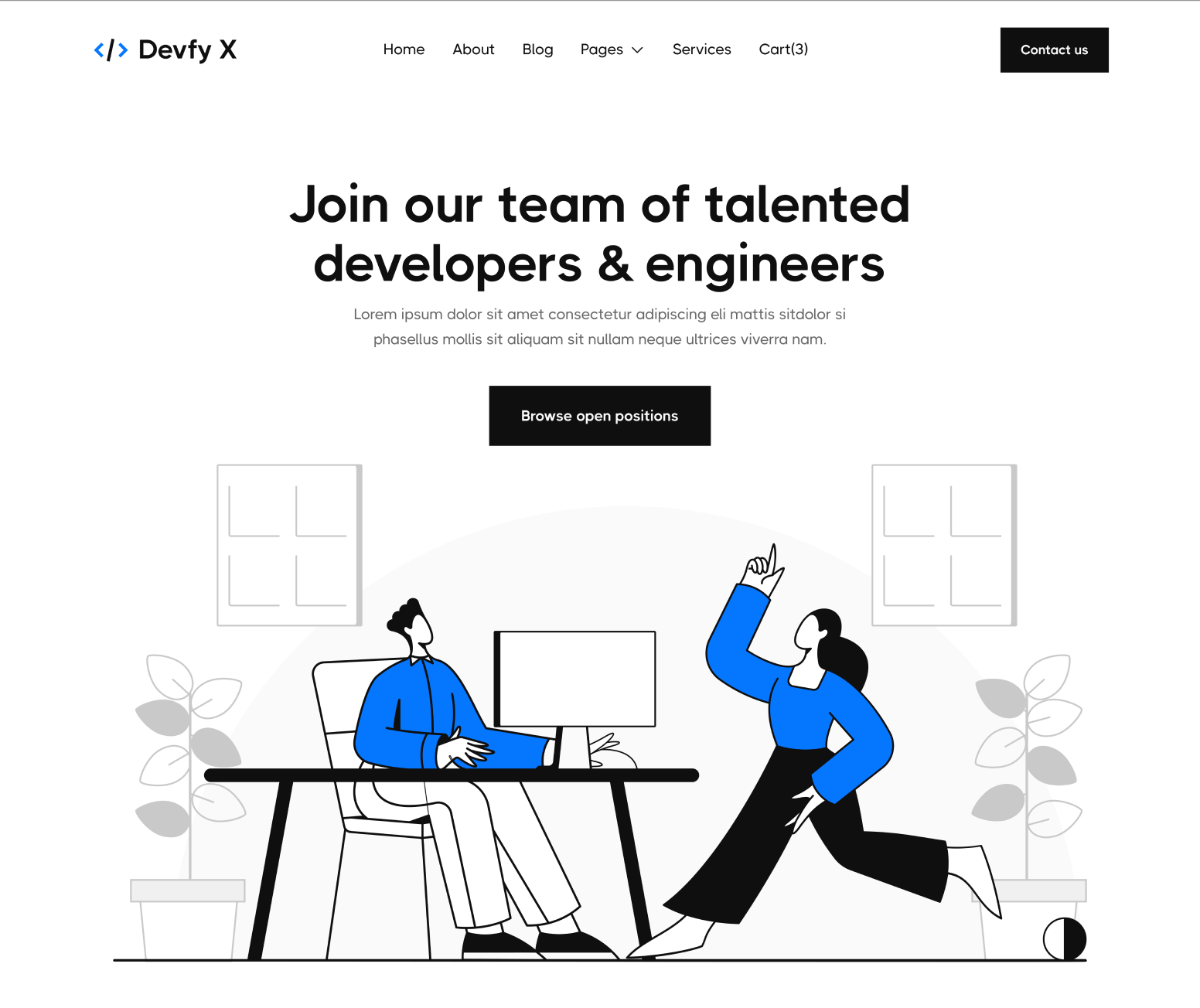 Devfy X - Career Main Page - Development Agency Webflow Template