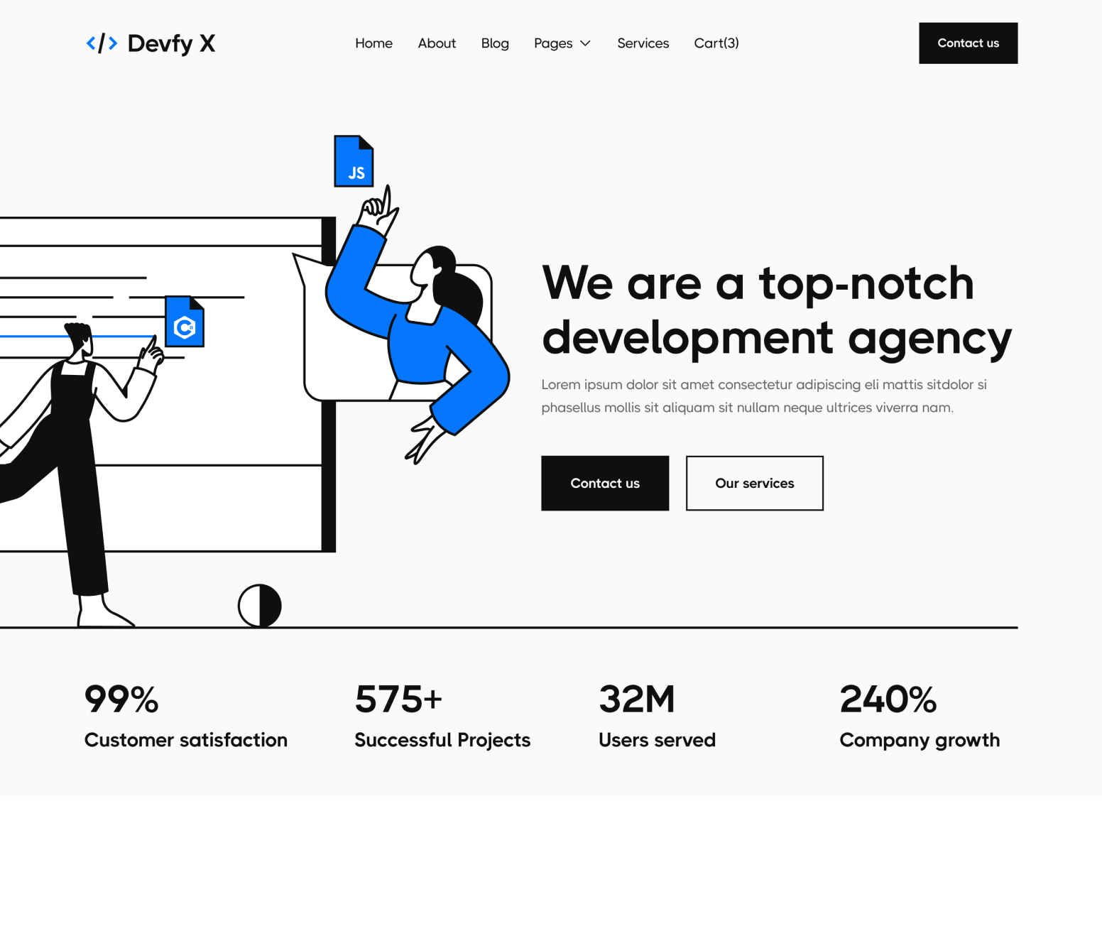 Devfy X - Home V3 Main Page - Development Agency Webflow Template