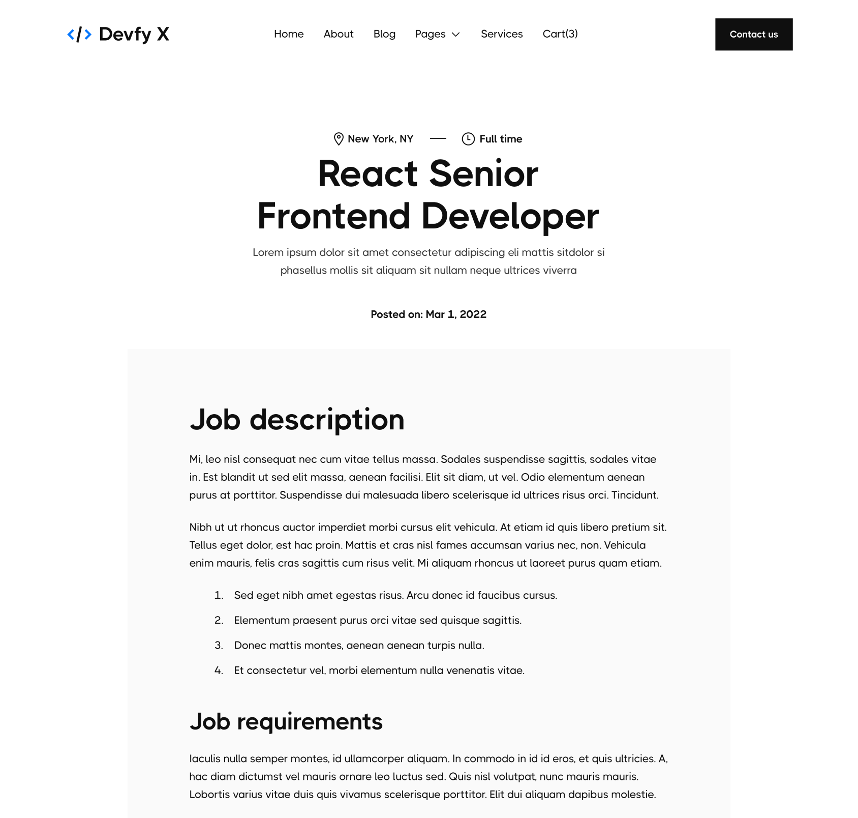 Devfy X - Career Single Hero Page - Development Agency Webflow Template