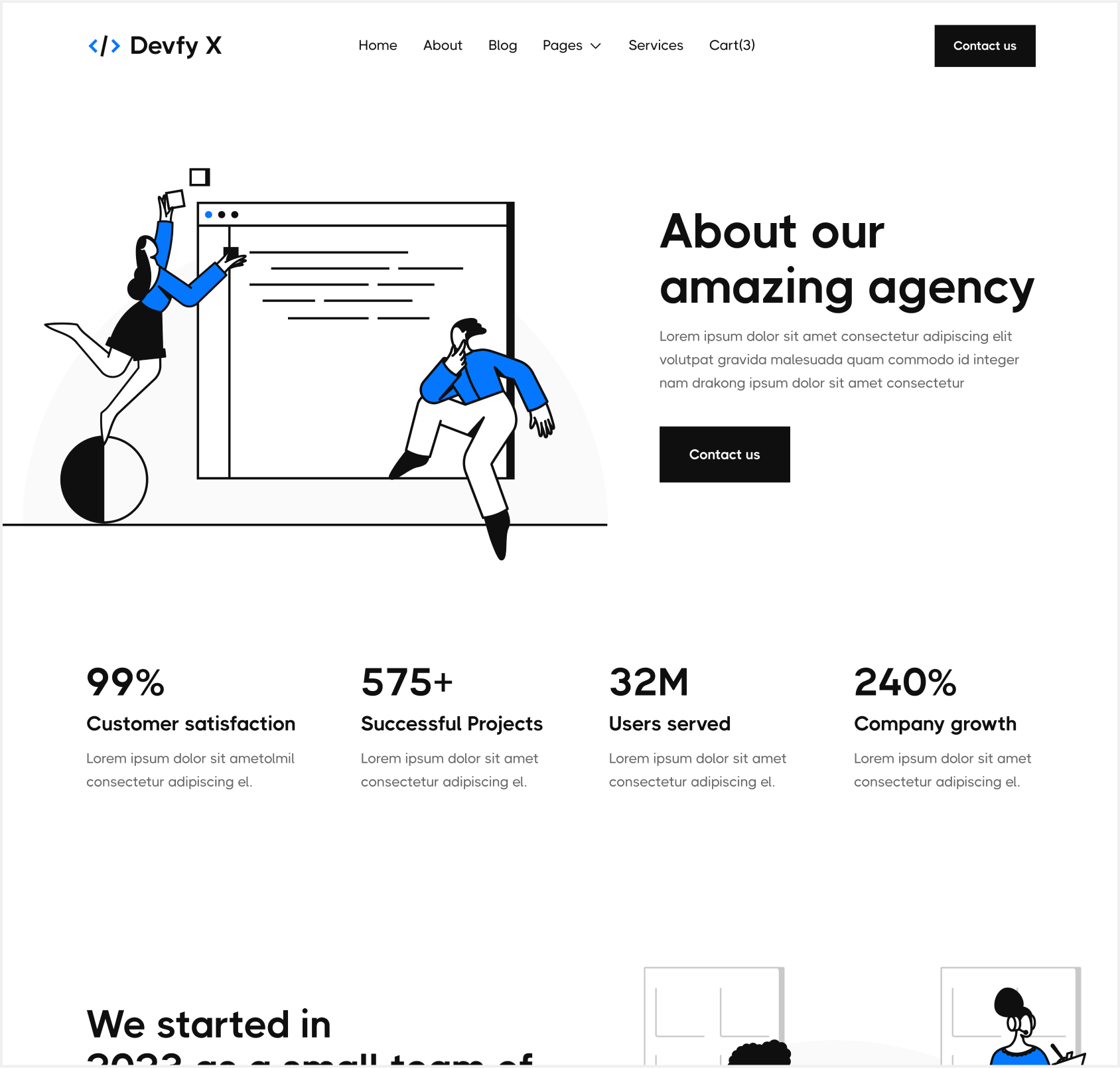 Devfy X - Home V3 Hero Page - Development Agency Webflow Template