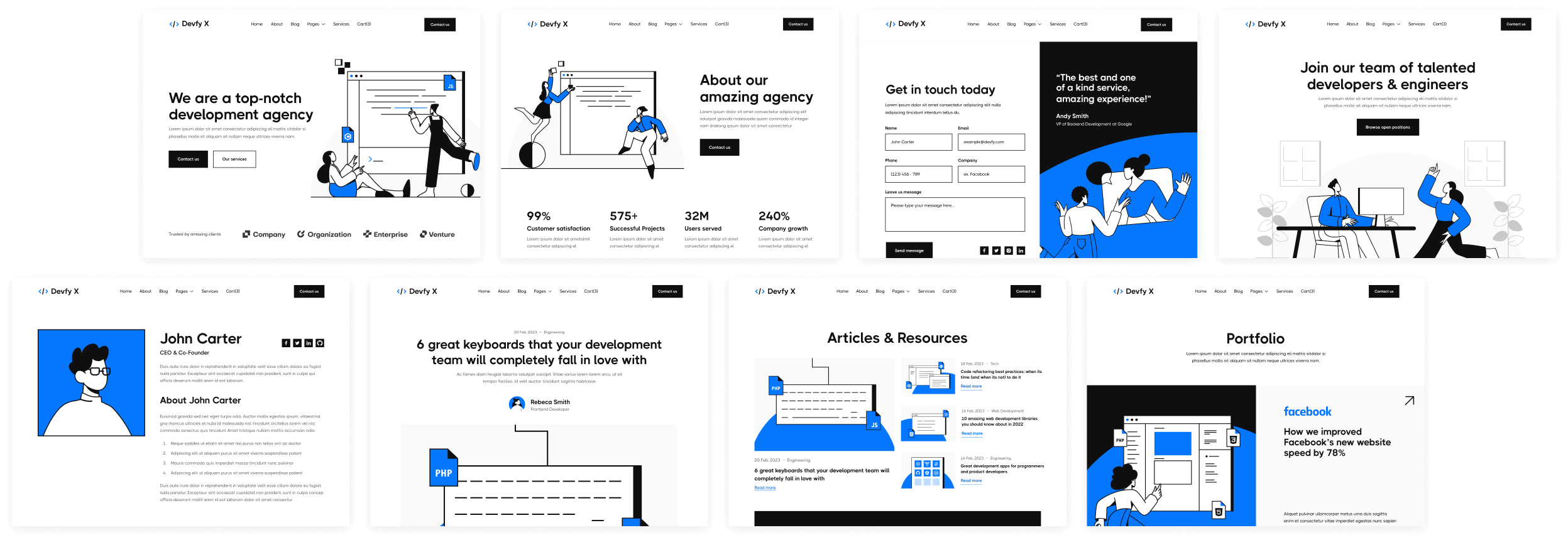 Devfy X - Buy Now On Webflow - Home Page - Development Agency Webflow Template