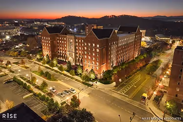An artist’s rendering depicts the future Lake Loudoun Boulevard residence hall.