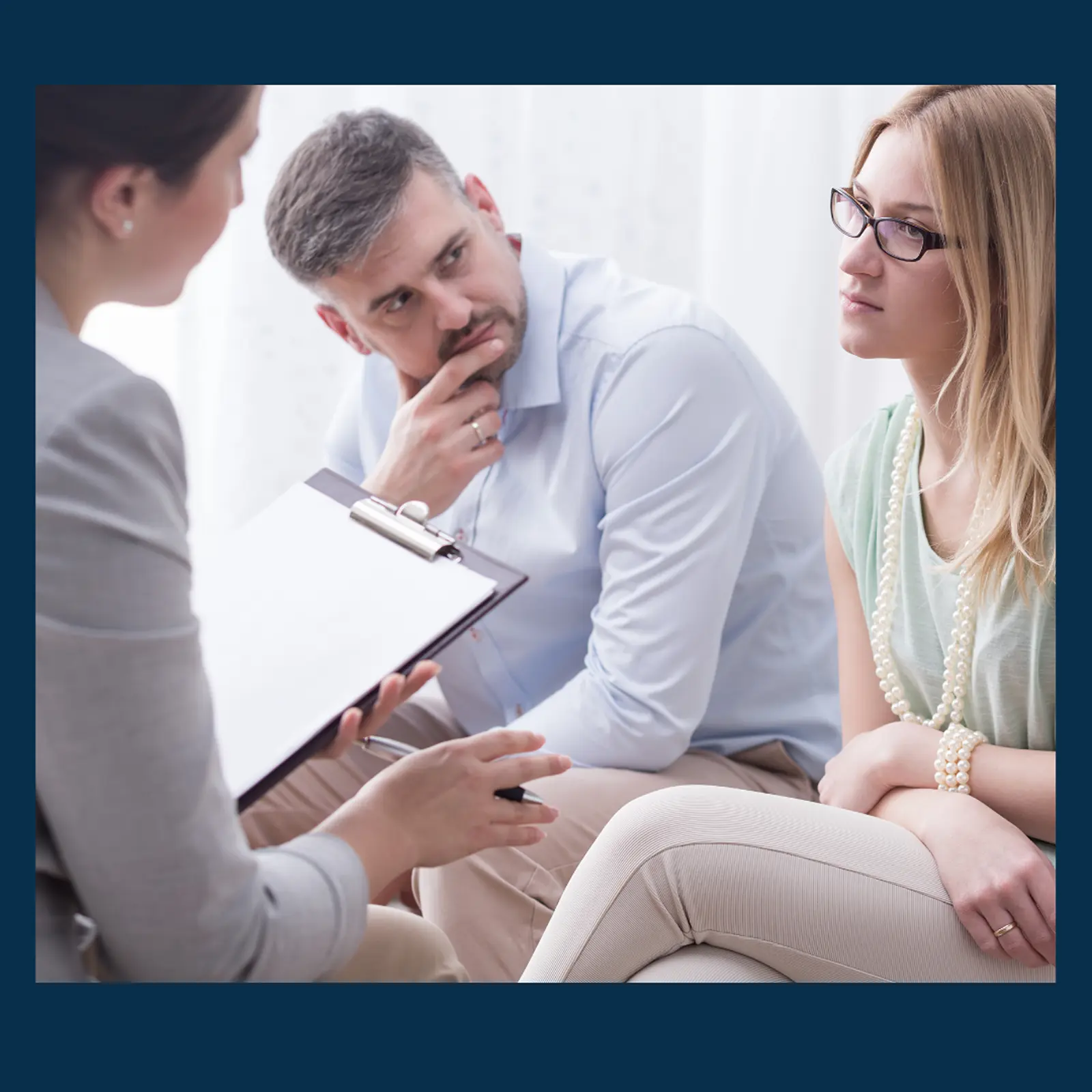 Solicitor-led family mediation session helping a separating couple reach agreement