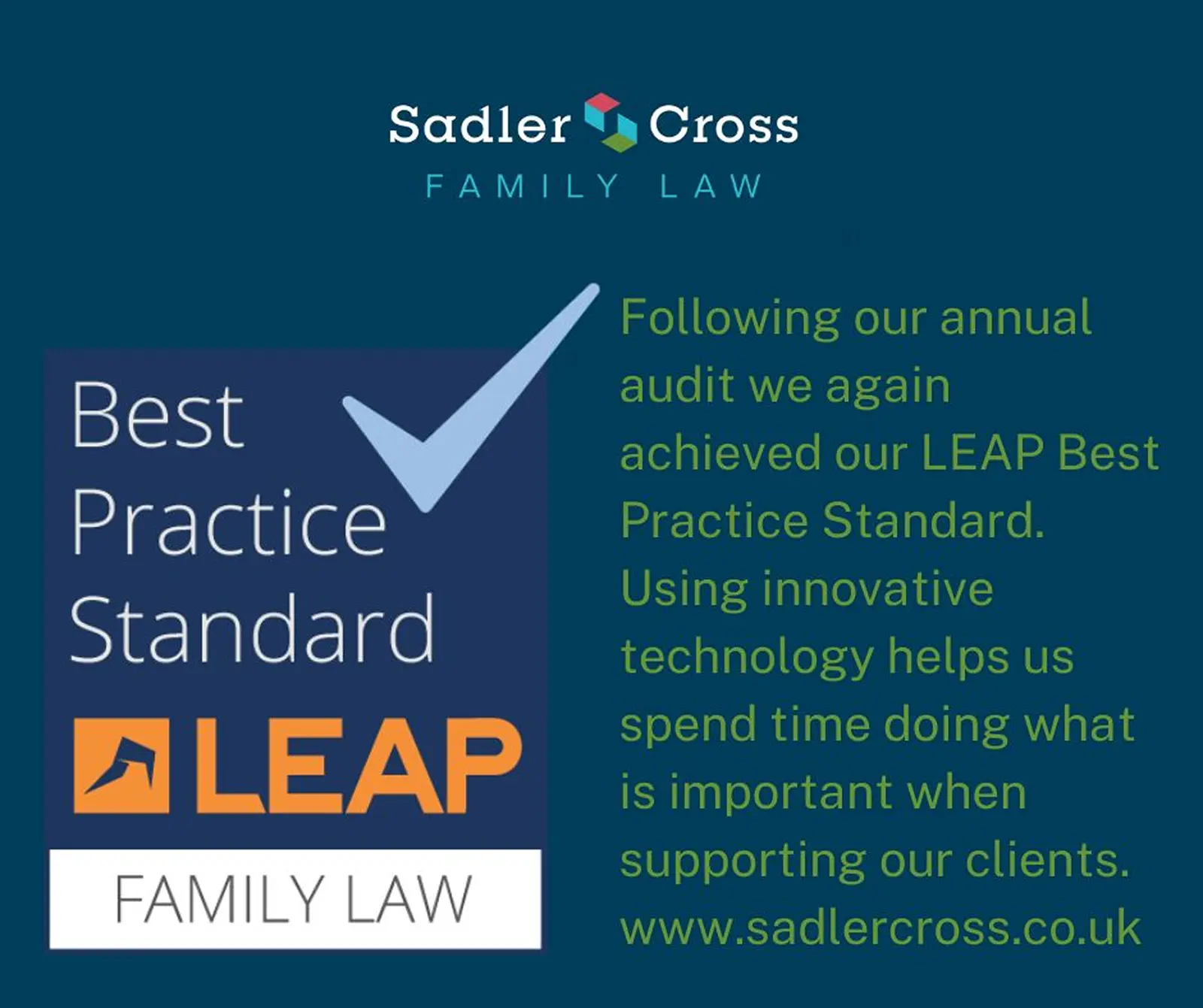 LEAP Best Practice Standard accreditation for legal technology and case management