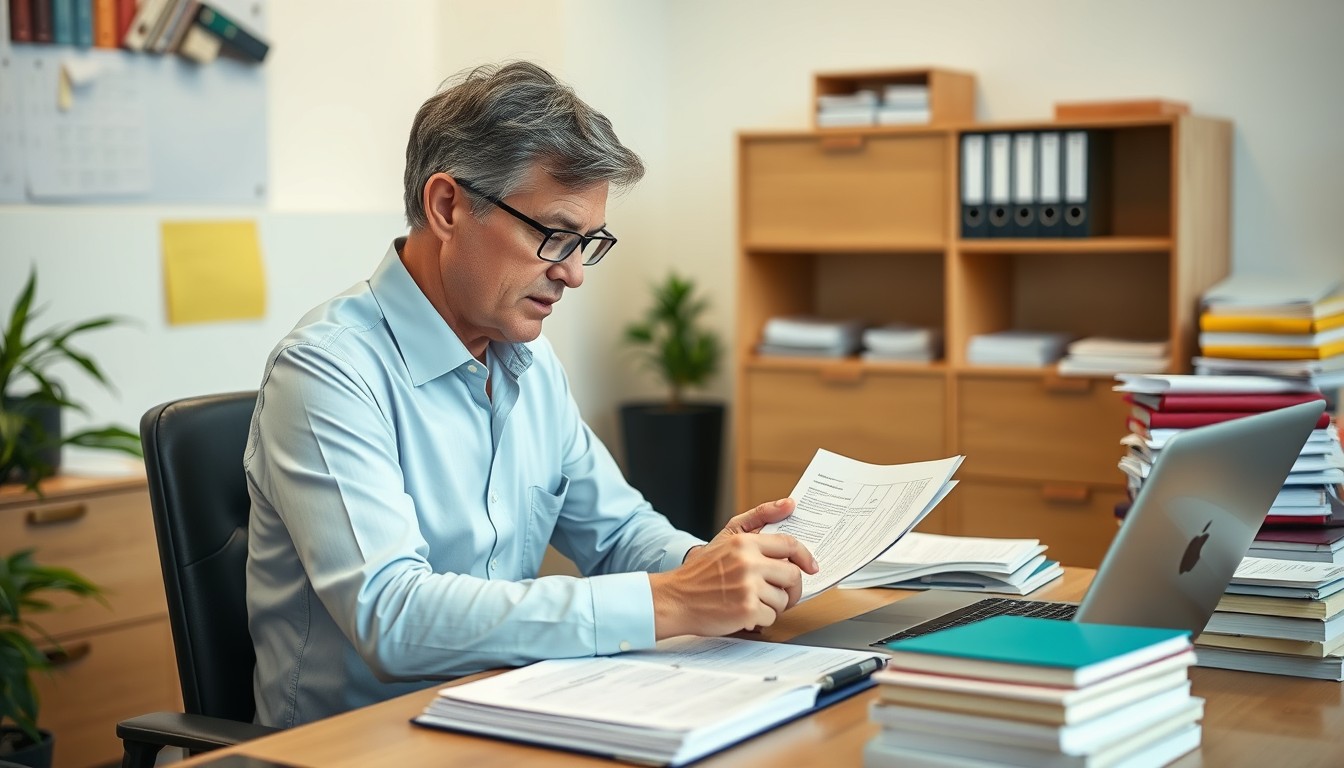 A legal professional of Asian descent completing the paperwork to apply for a summons in Victoria. The image illustrates the procedural nature of applying for legal documents.
