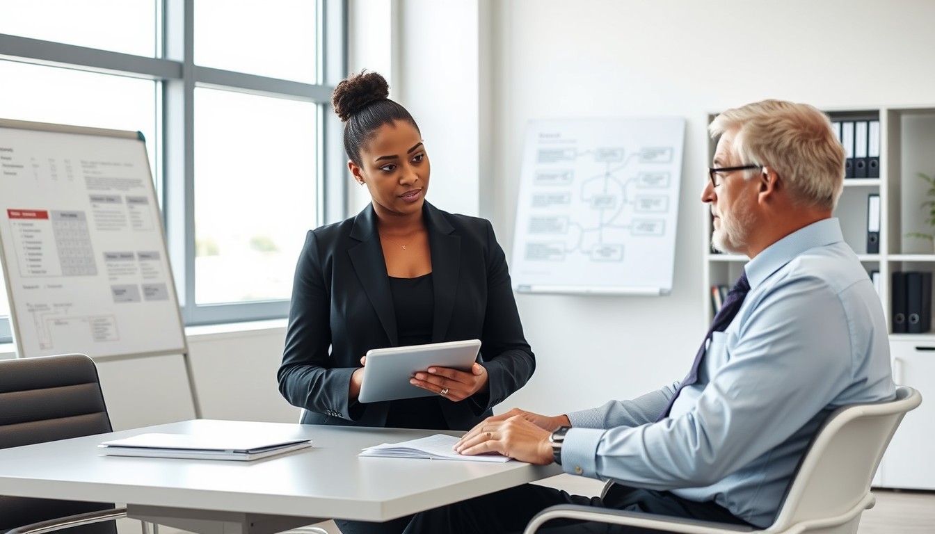 A focused professional woman of South Asian descent reviewing a trust deed document on a clean desk in a minimalist office. She’s making notes on a legal pad, with legal books and papers visible beside her.
