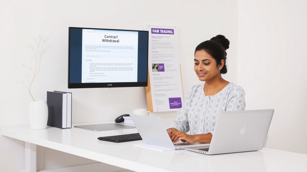 A diverse team of professionals reviewing a property contract in a well-lit office. A woman points to a key clause while others listen, reflecting discussion around the cooling-off period in property contracts.