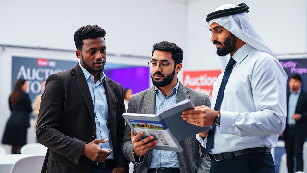 A diverse team of professionals reviewing a property contract in a well-lit office. A woman points to a key clause while others listen, reflecting discussion around the cooling-off period in property contracts. 