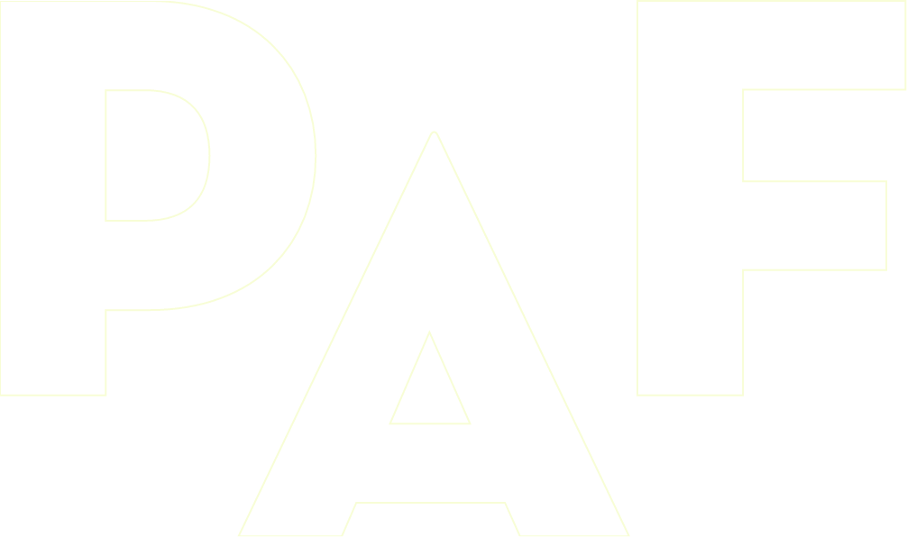 Paf logo outline yellow