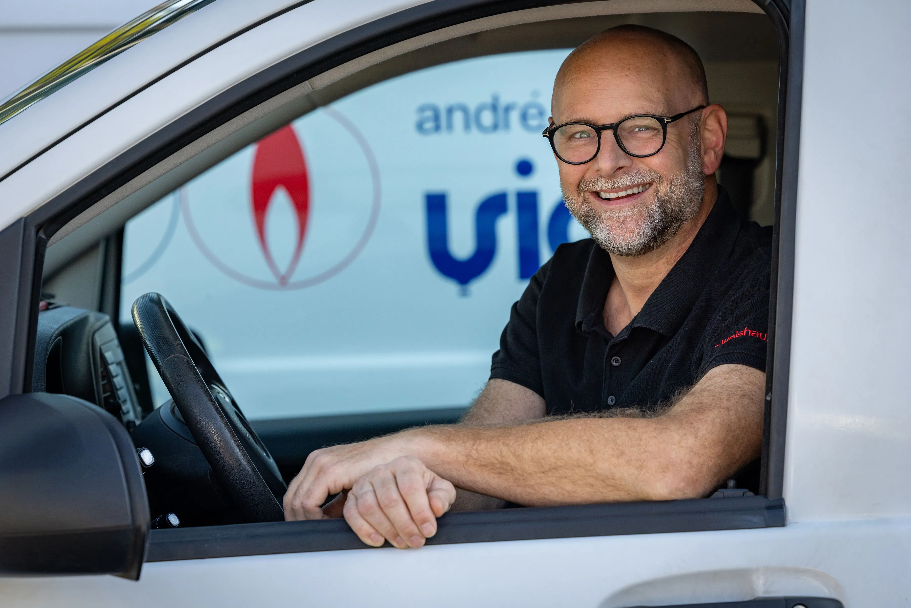 André Viehöver im Auto