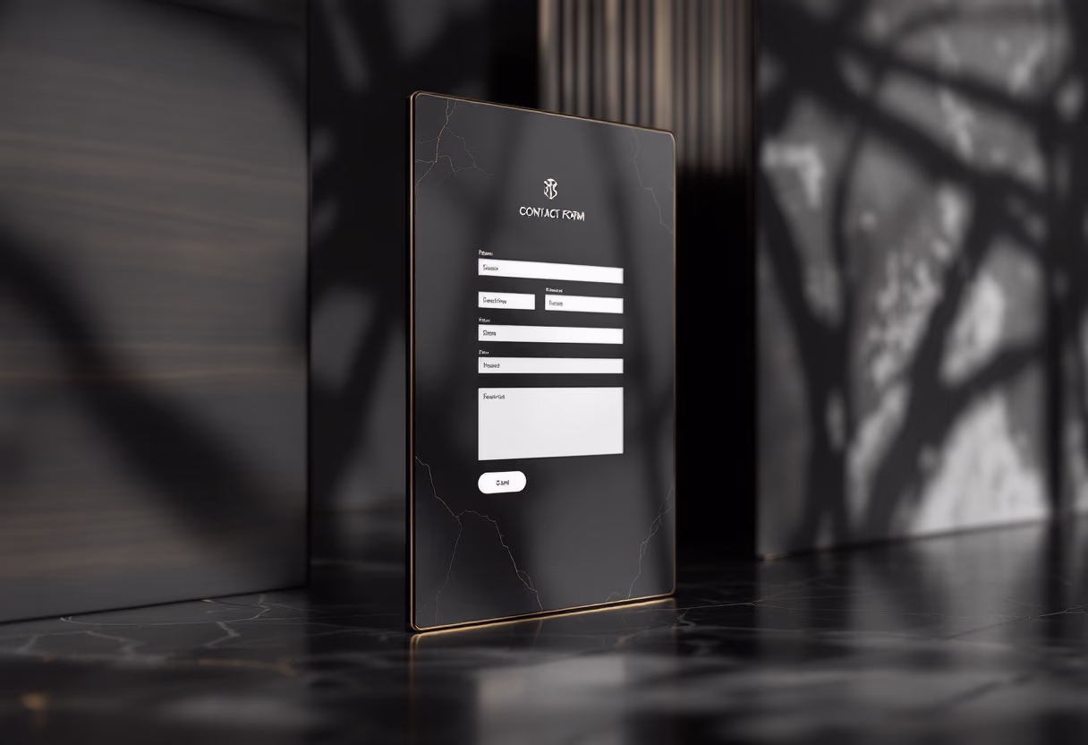 image of a contact form placeholder (for a social media and communication)