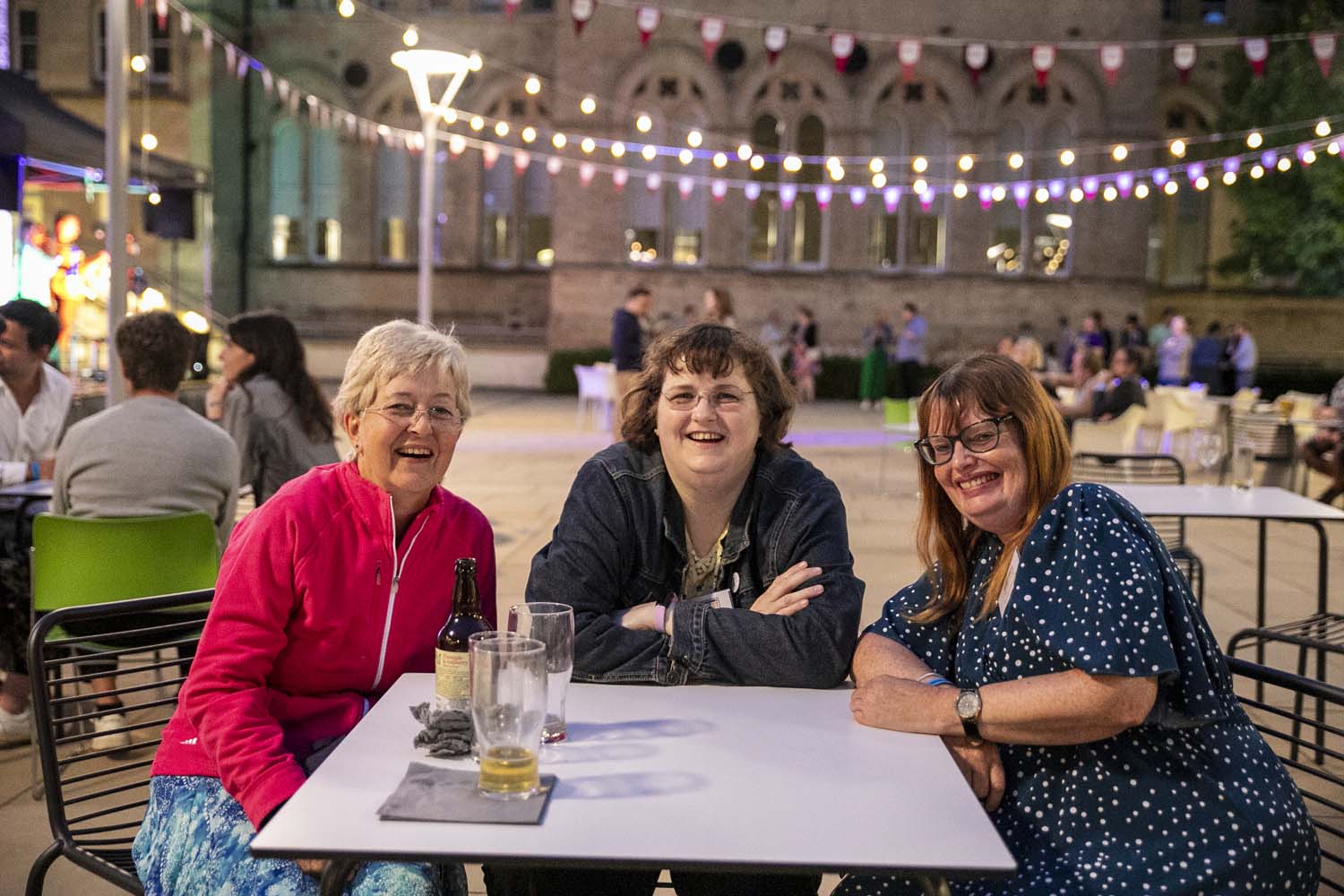 BBQ table three women