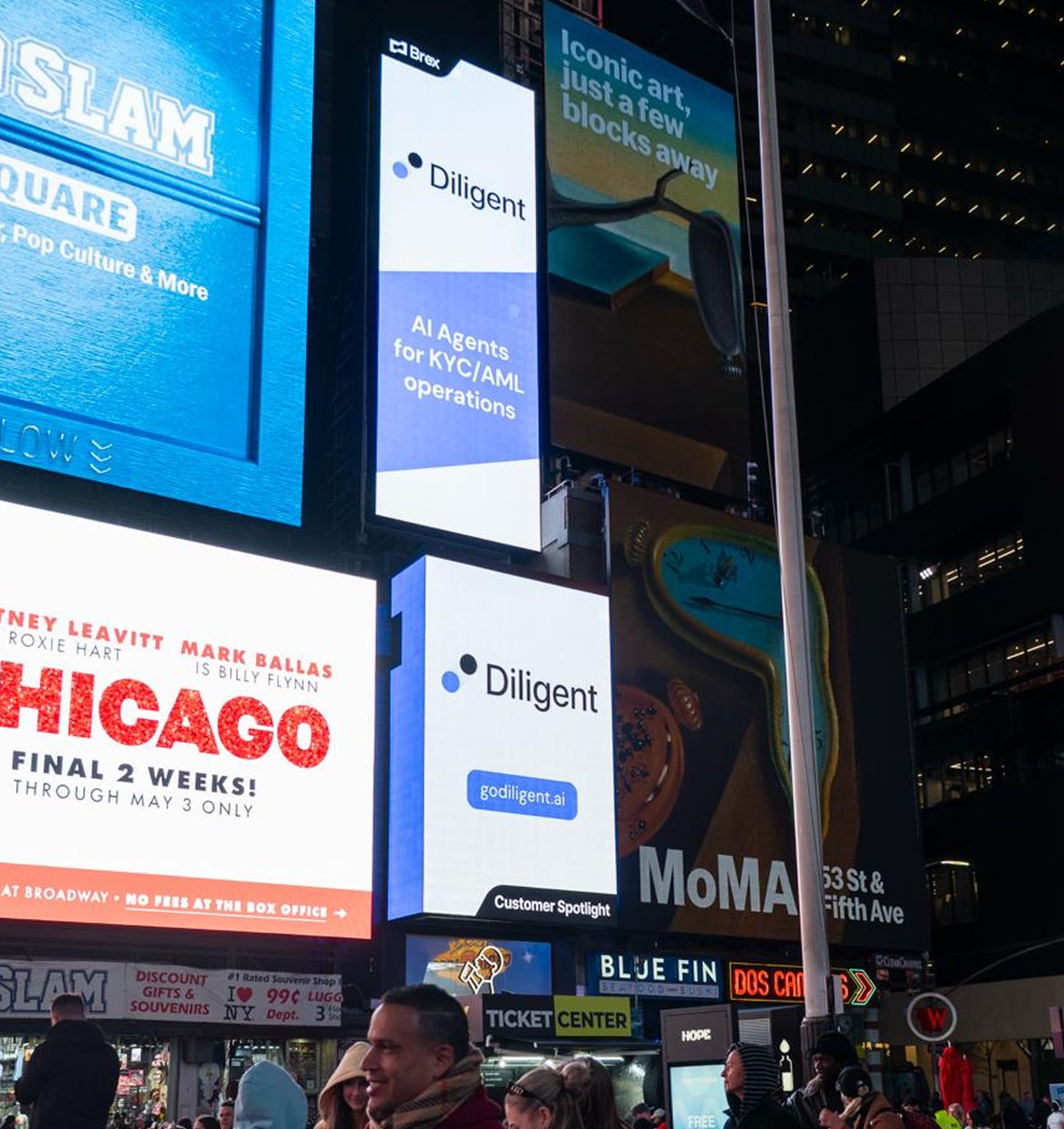 Diligent AI Featured in Times Square: A Milestone for AML Automation