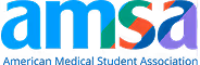 The american medical student association logo.