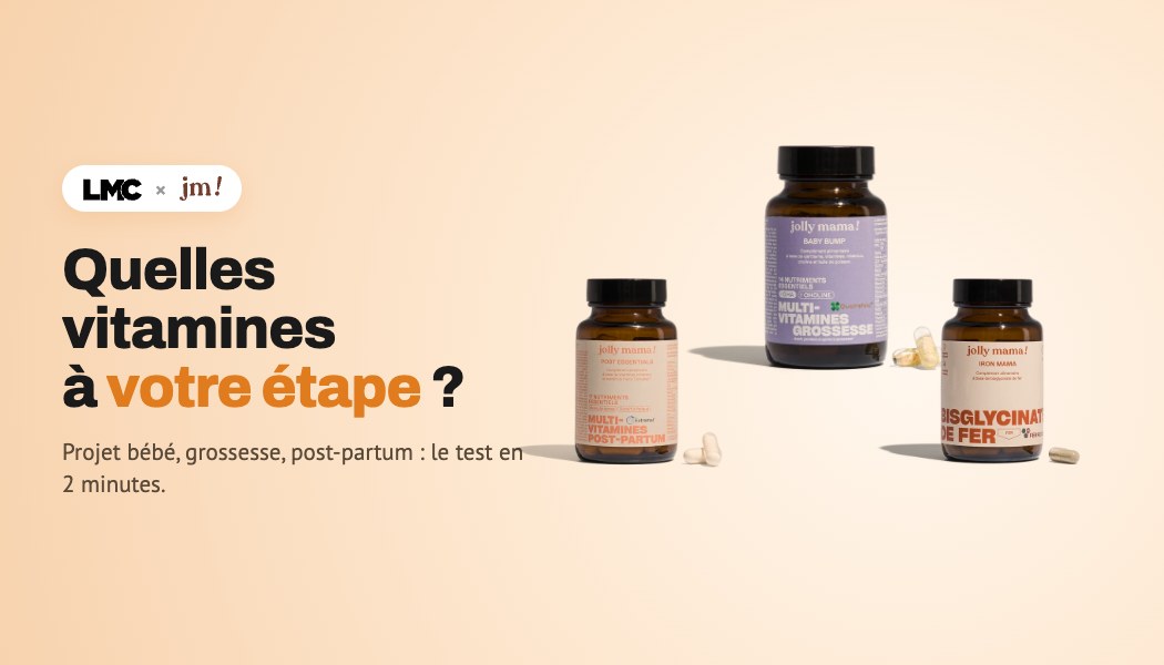 Compléments Jolly Mama Baby Bump, Post Essentials et Iron Mama proposés par le test vitamines grossesse