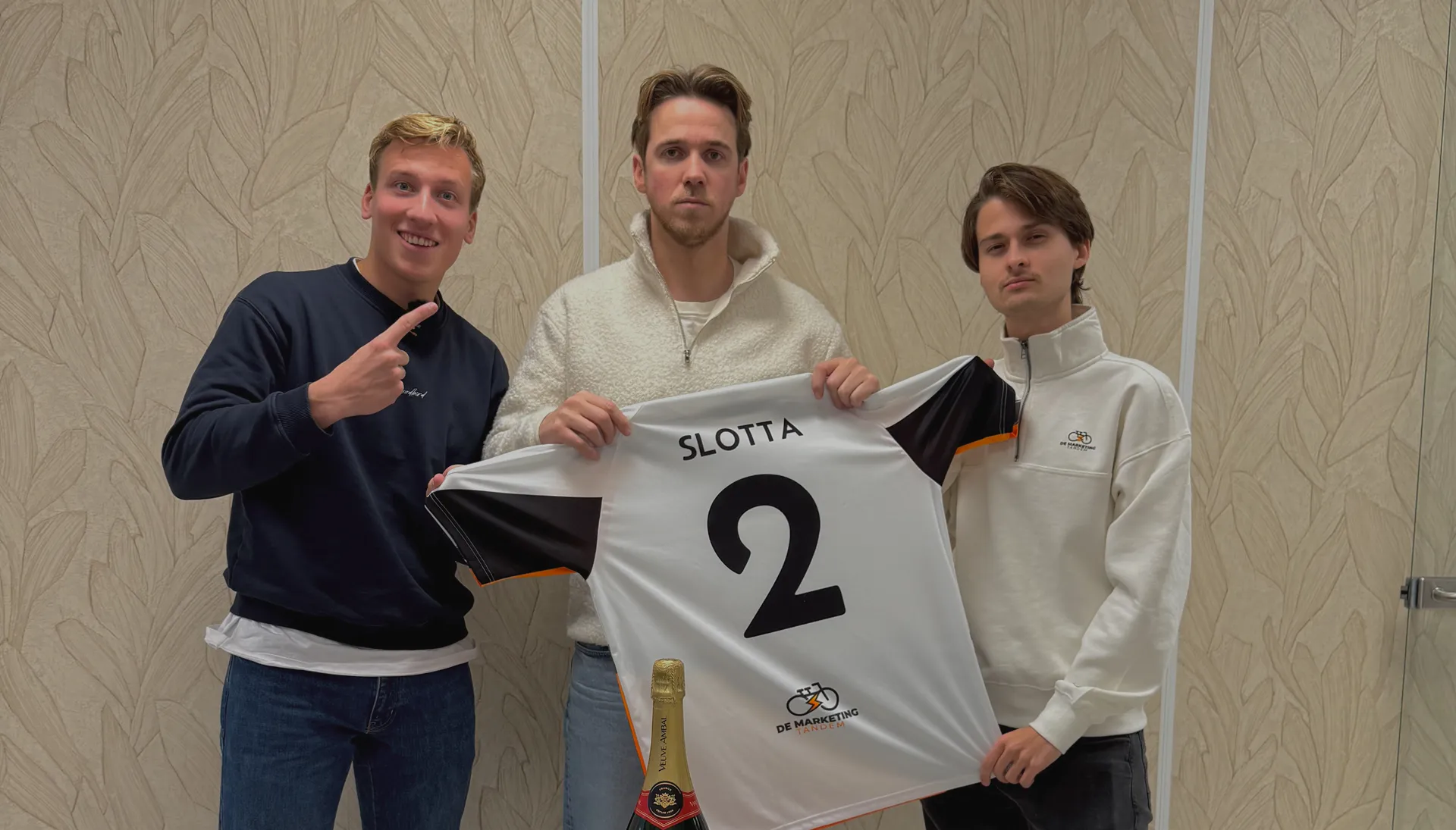 Foto van Simon en Maurice van De Marketing Tandem samen met Frank Slotta