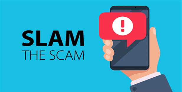 Slam the scam graphic