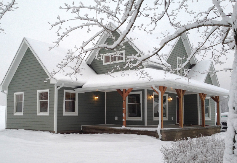 House covered in snow