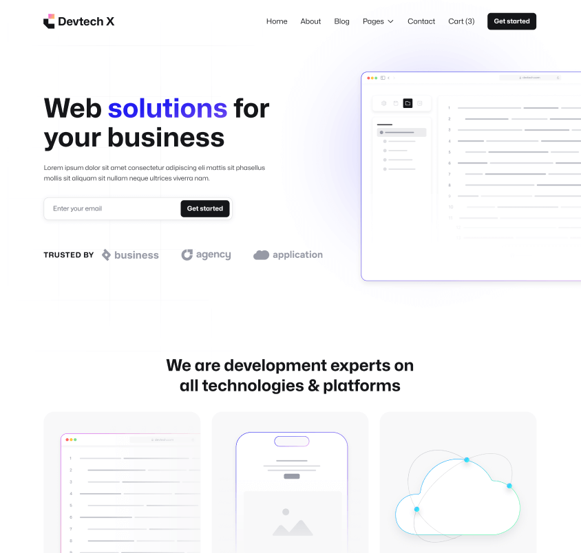 Devtech X - Home V2 Page - The Ultimate Tech Development Agency Webflow Template