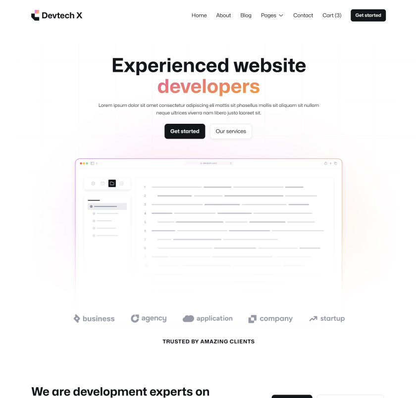 Devtech X - Home V1 Page - The Ultimate Tech Development Agency Webflow Template