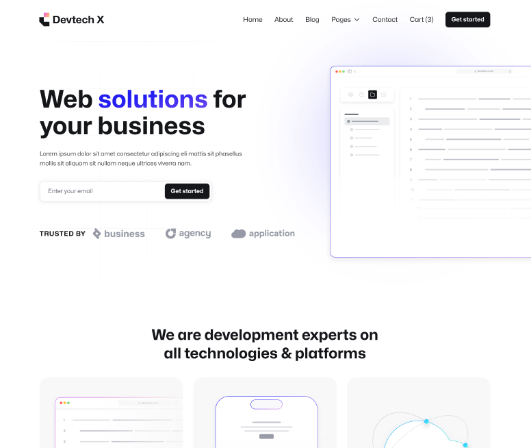 Devtech X - Home V2 Page - The Ultimate Tech Development Agency Webflow Template