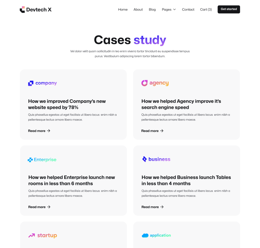 Devtech X - Cases Study Page - The Ultimate Tech Development Agency Webflow Template