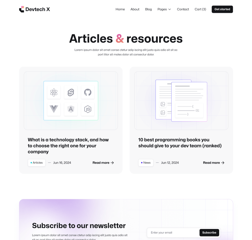 Devtech X - Blog V1 Page - The Ultimate Tech Development Agency Webflow Template