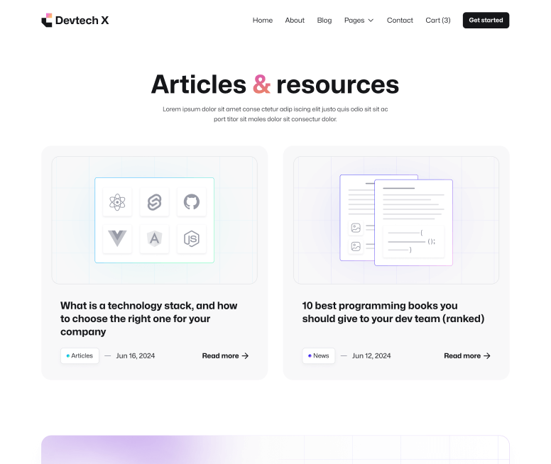 Devtech X - Blog V1 Page - The Ultimate Tech Development Agency Webflow Template