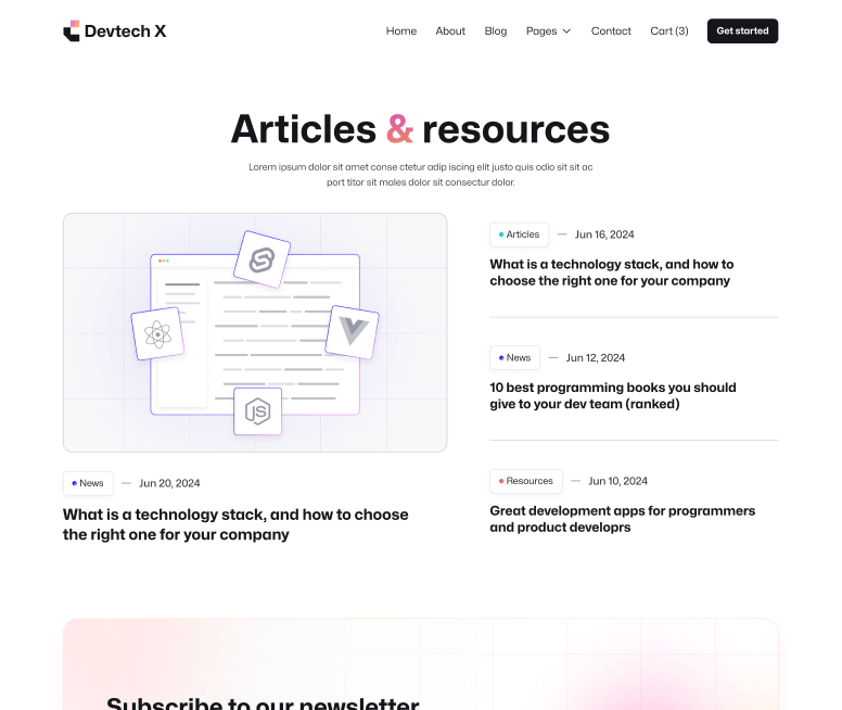 Devtech X - Blog V3 Page - The Ultimate Tech Development Agency Webflow Template
