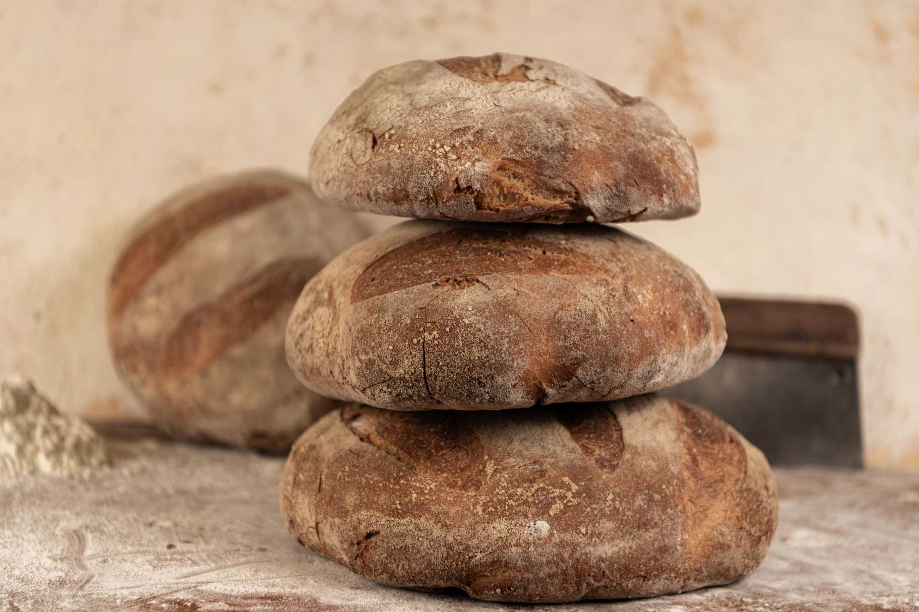 Ein Stapel mit Broten