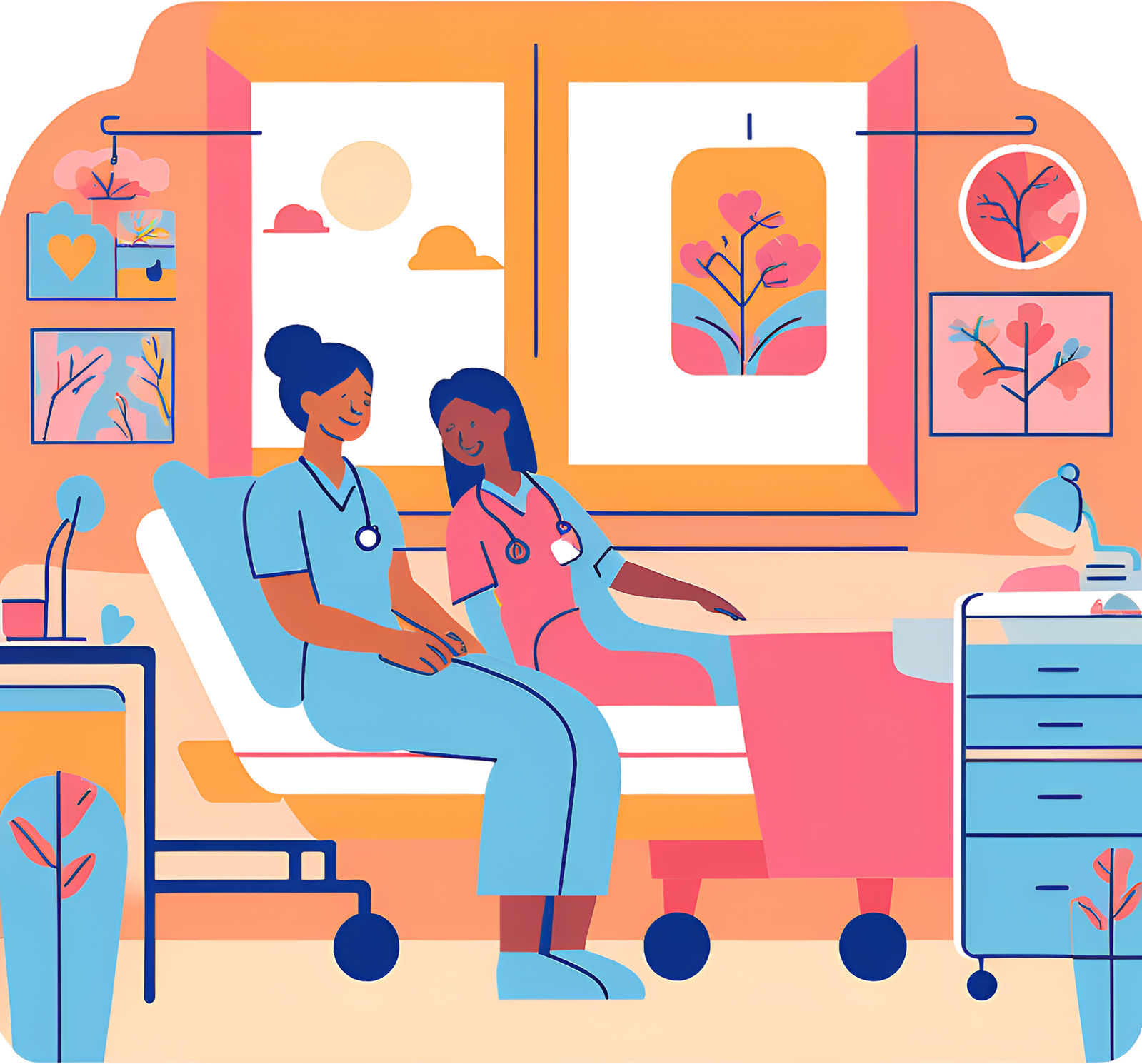 image of a doctor talking to a patient