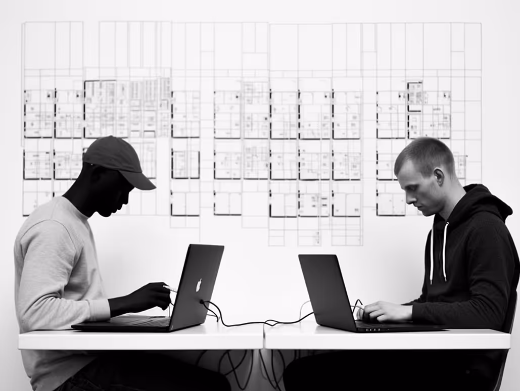 Image of a team working together