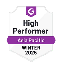 MyOperator's industry recognition badges and customer ratings