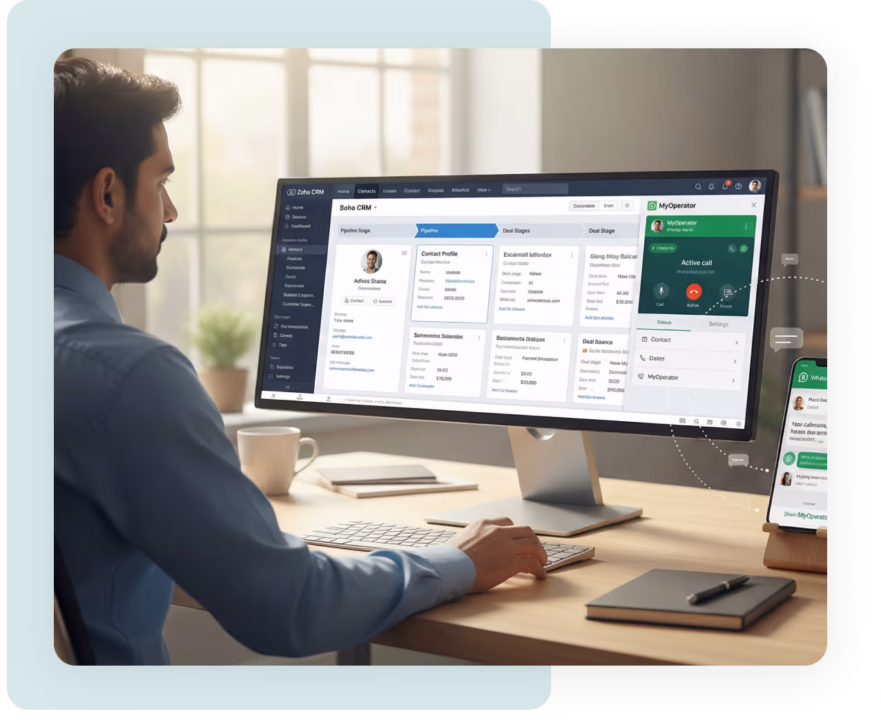 The Shopify + MyOperator integration dashboard